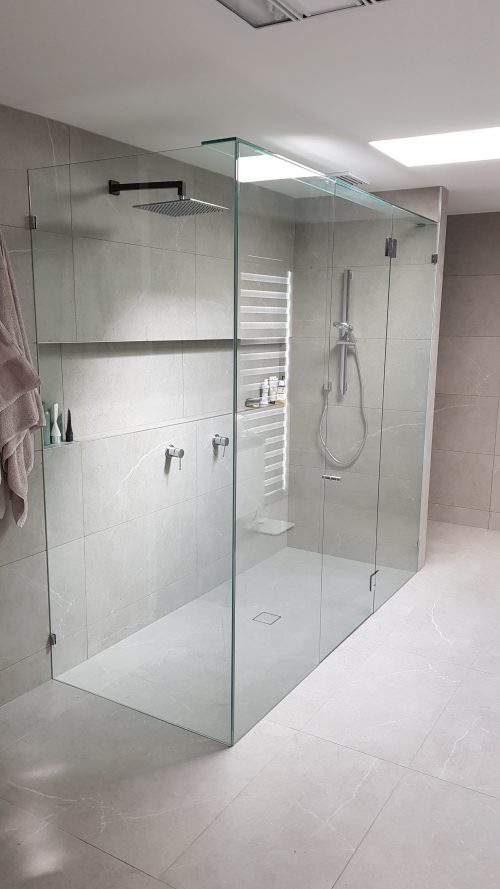 patterned shower screens glass